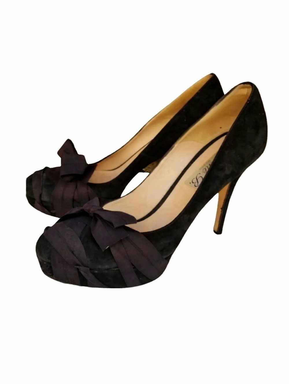 Diane B. ‎ Black stiletto heels  39.5/9